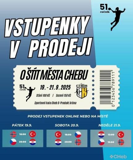 O Štít města Chebu - házená